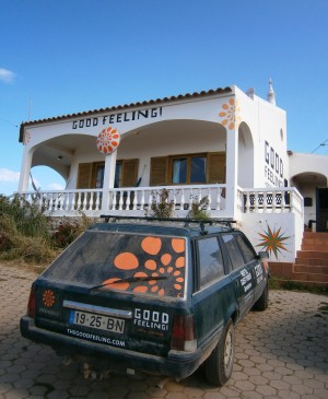 Good feeling hostel! Complete with beat-up bootaround car.